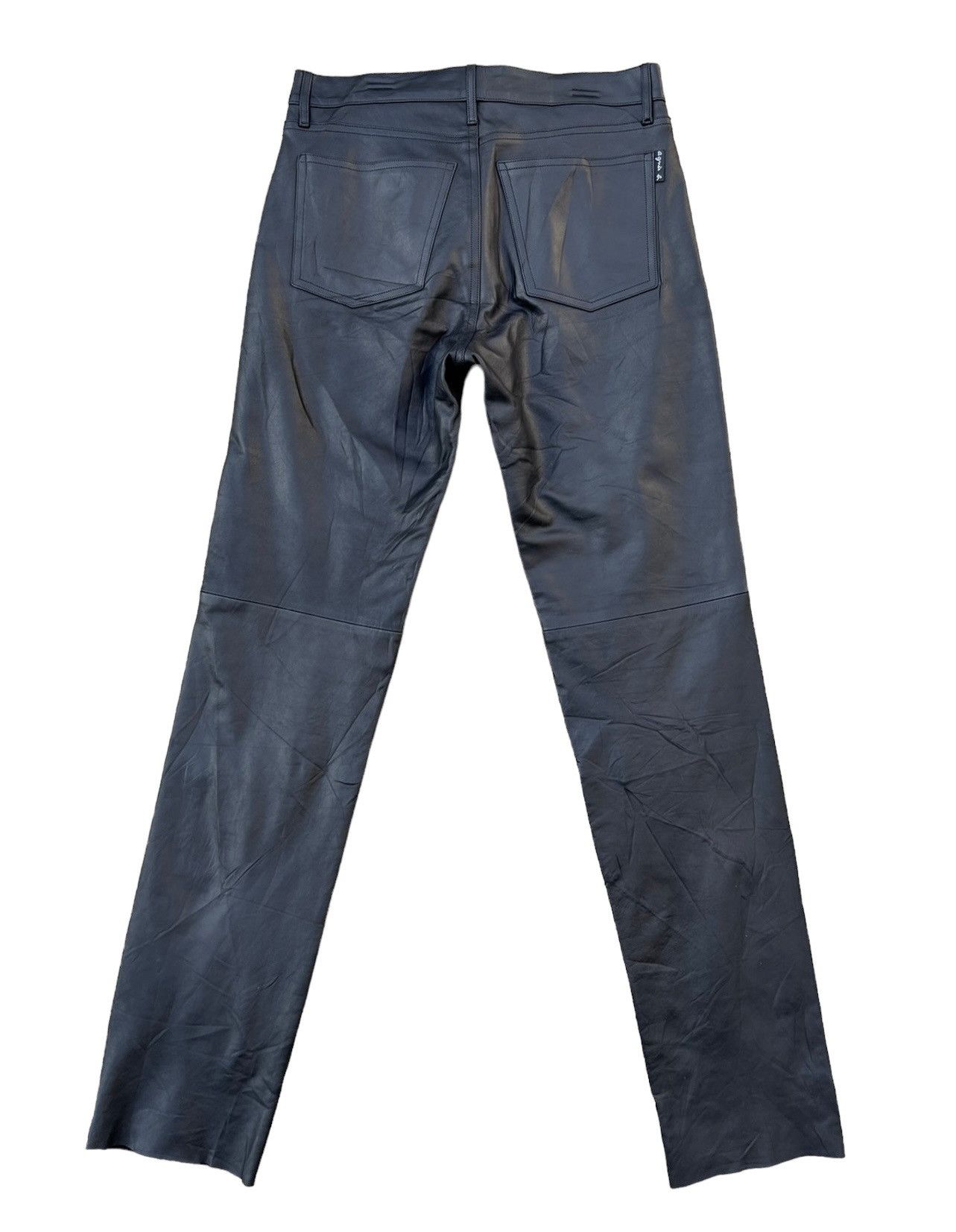 Vintage × agnes b. Vintage Agnes B. Homme Paris Cowhide Black Leather Pant Size US 30 / EU 46 - 2 Thumbnail
