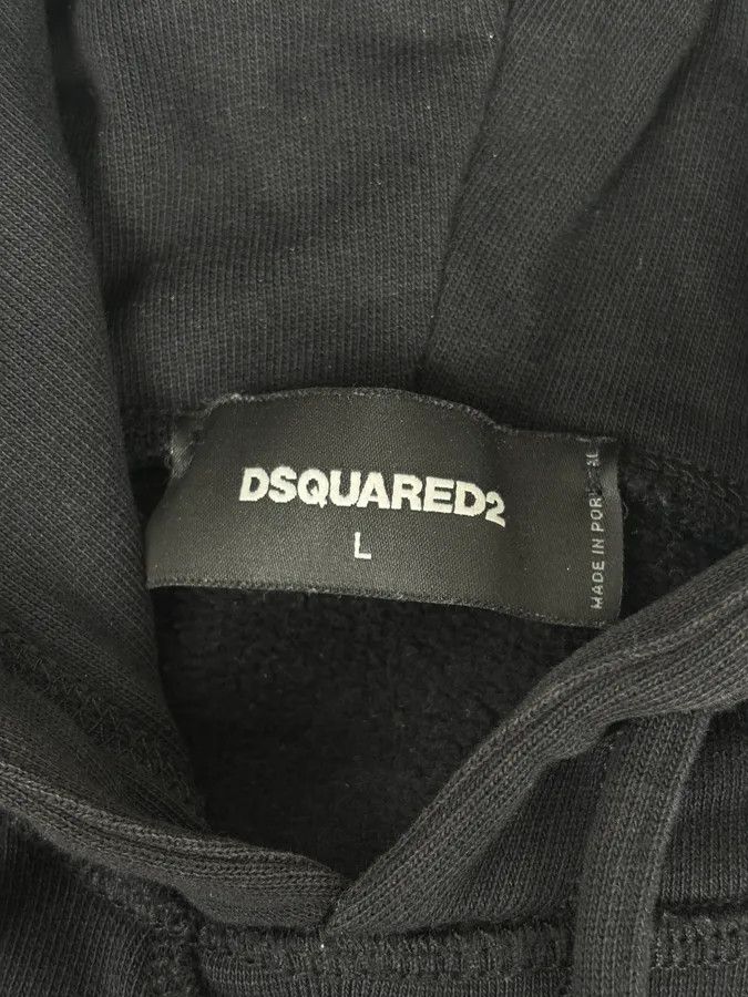 Dsquared2 SS2017 Dsquared2 Black Newspapers Logo Hoodie Size US L / EU 52-54 / 3 - 8 Thumbnail