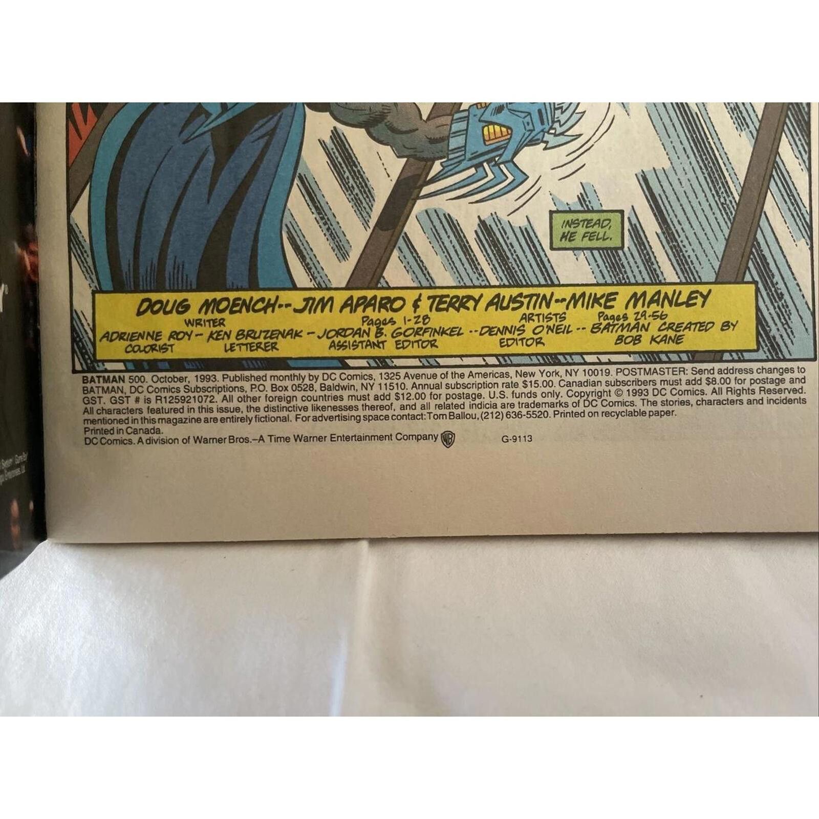 DC Comics Batman #500 - Knightfall Series - Collector's Edition Size ONE SIZE - 6 Thumbnail