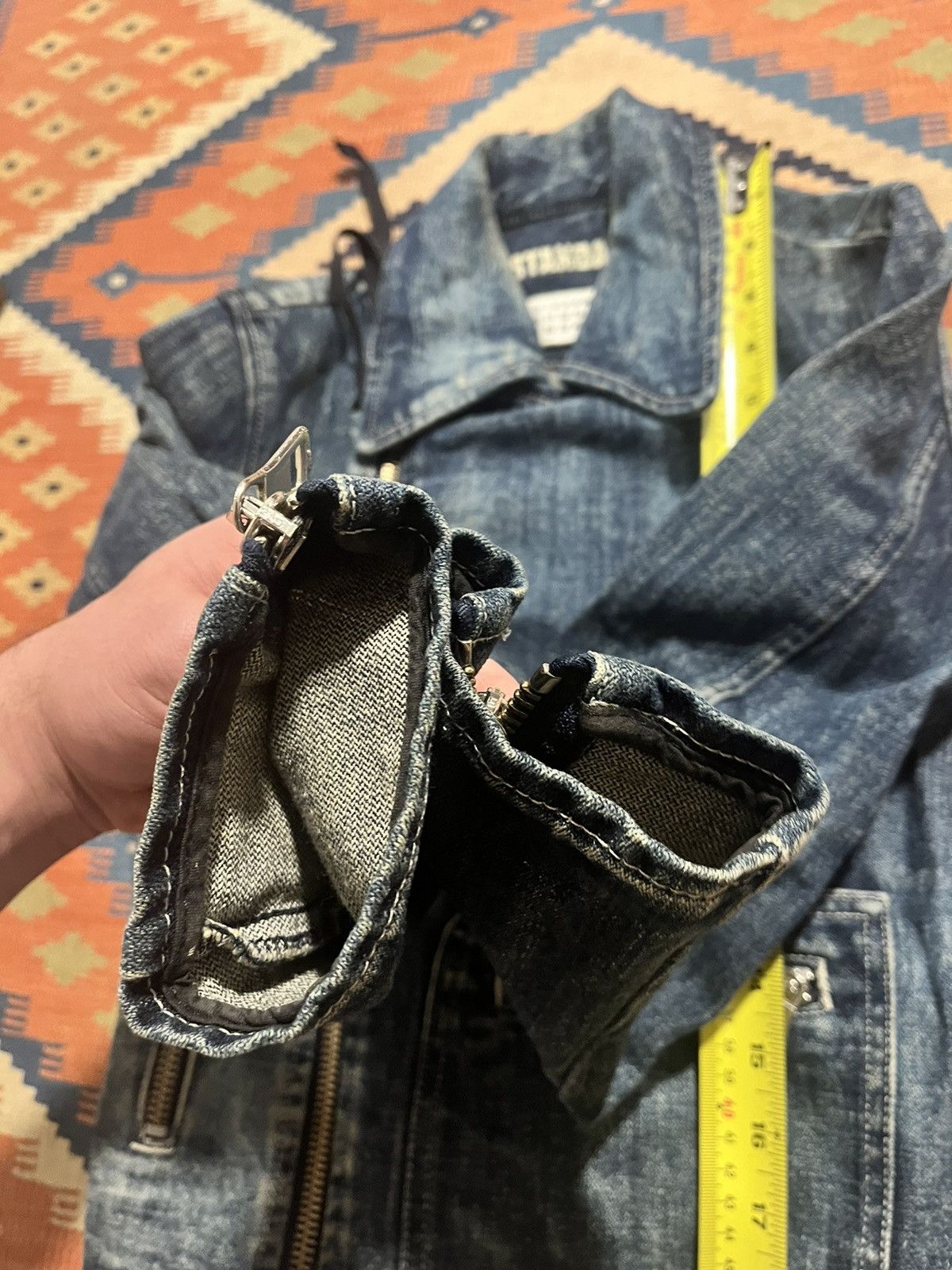 Maison Margiela Denim biker jacket cropped Size XS / US 0-2 / IT 36-38 - 12 Thumbnail