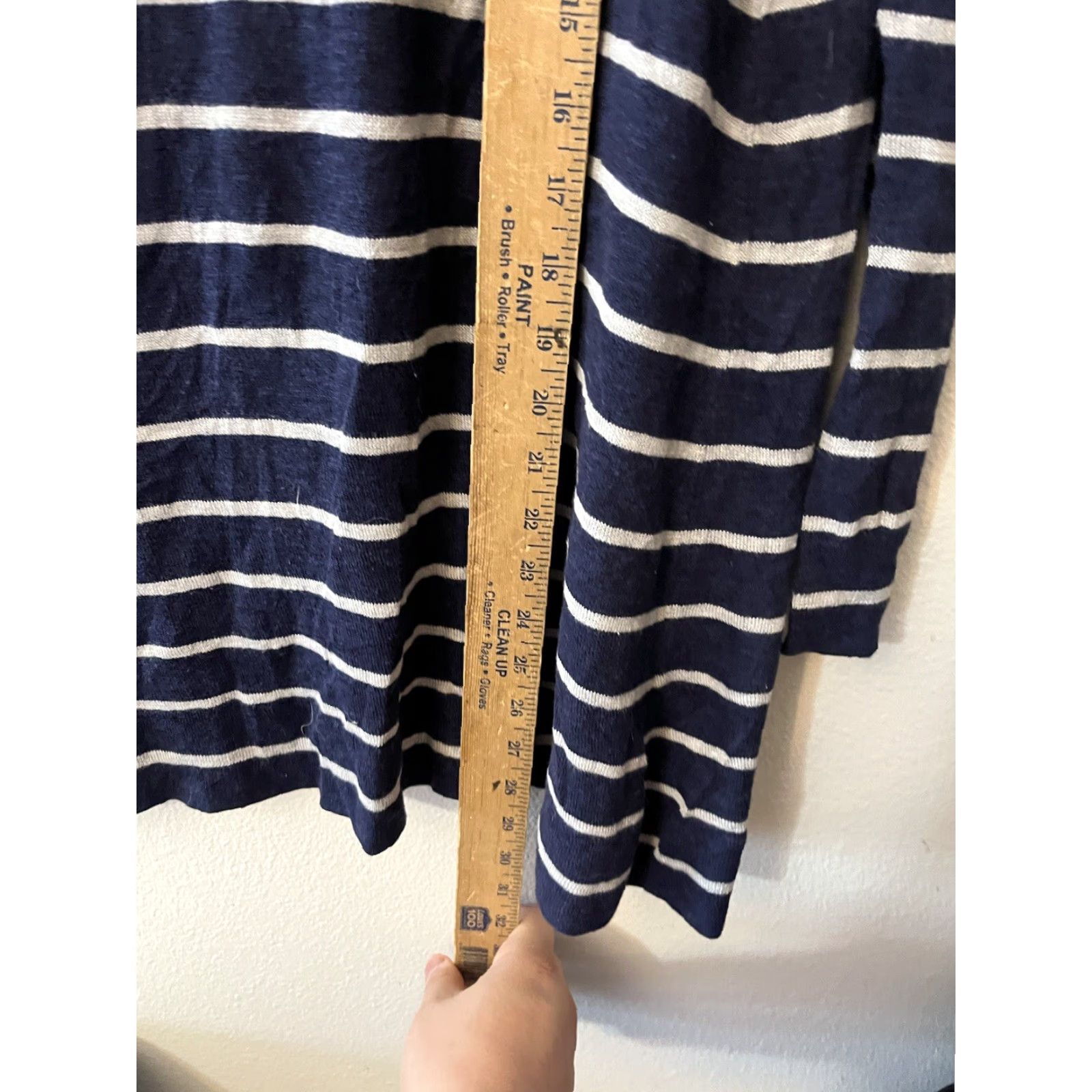 Gap Gap Cardigan Women XS Navy Blue Striped Open Front Short Sleeve Knit Sweatshirt Sweater Casual Fashion Size XS / US 0-2 / IT 36-38 - 4 Thumbnail