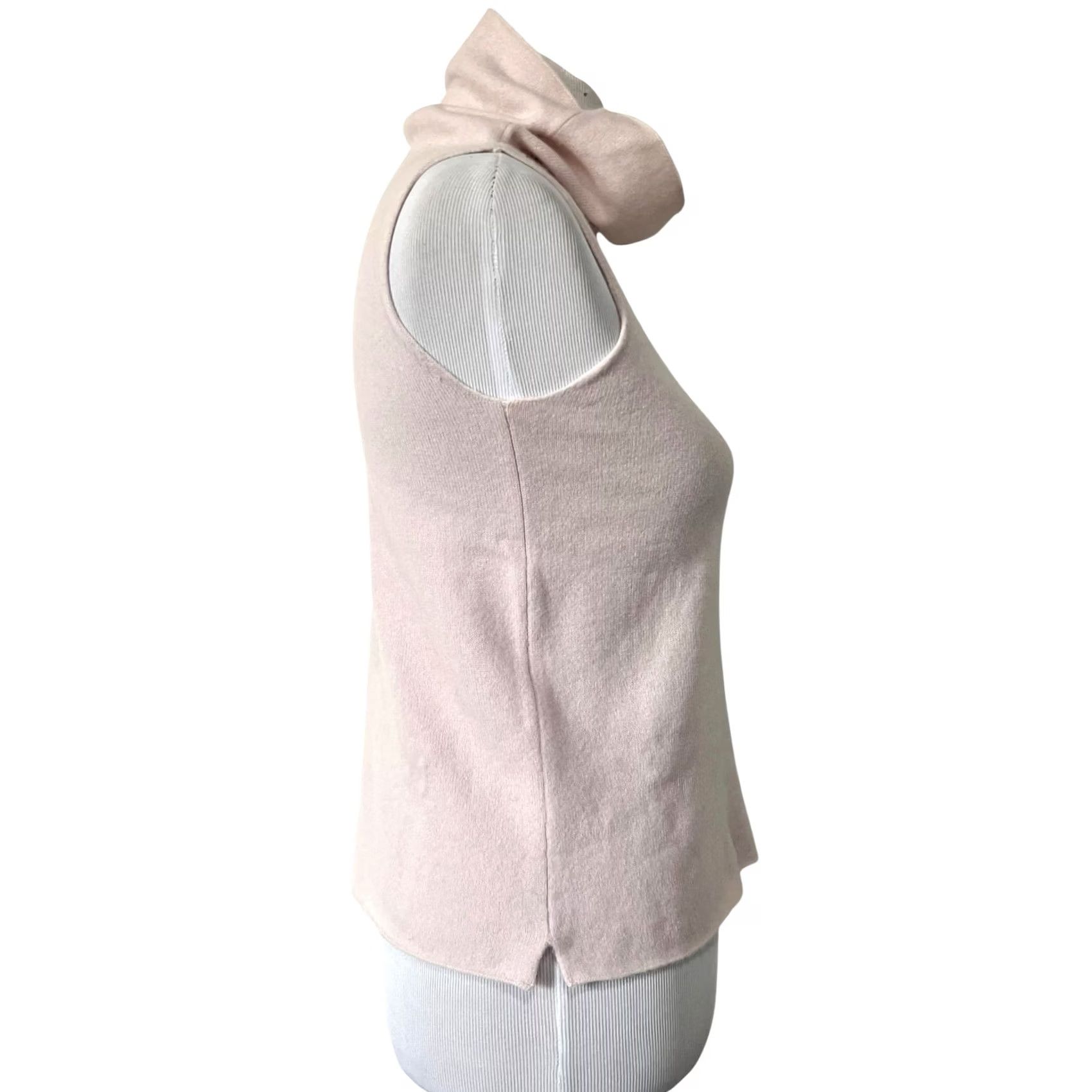Vintage Margaret O’Leary Cashmere Sweater Cowl Neck Sleeveless Pale Pink Women’s Sz S Size S / US 4 / IT 40 - 5 Thumbnail