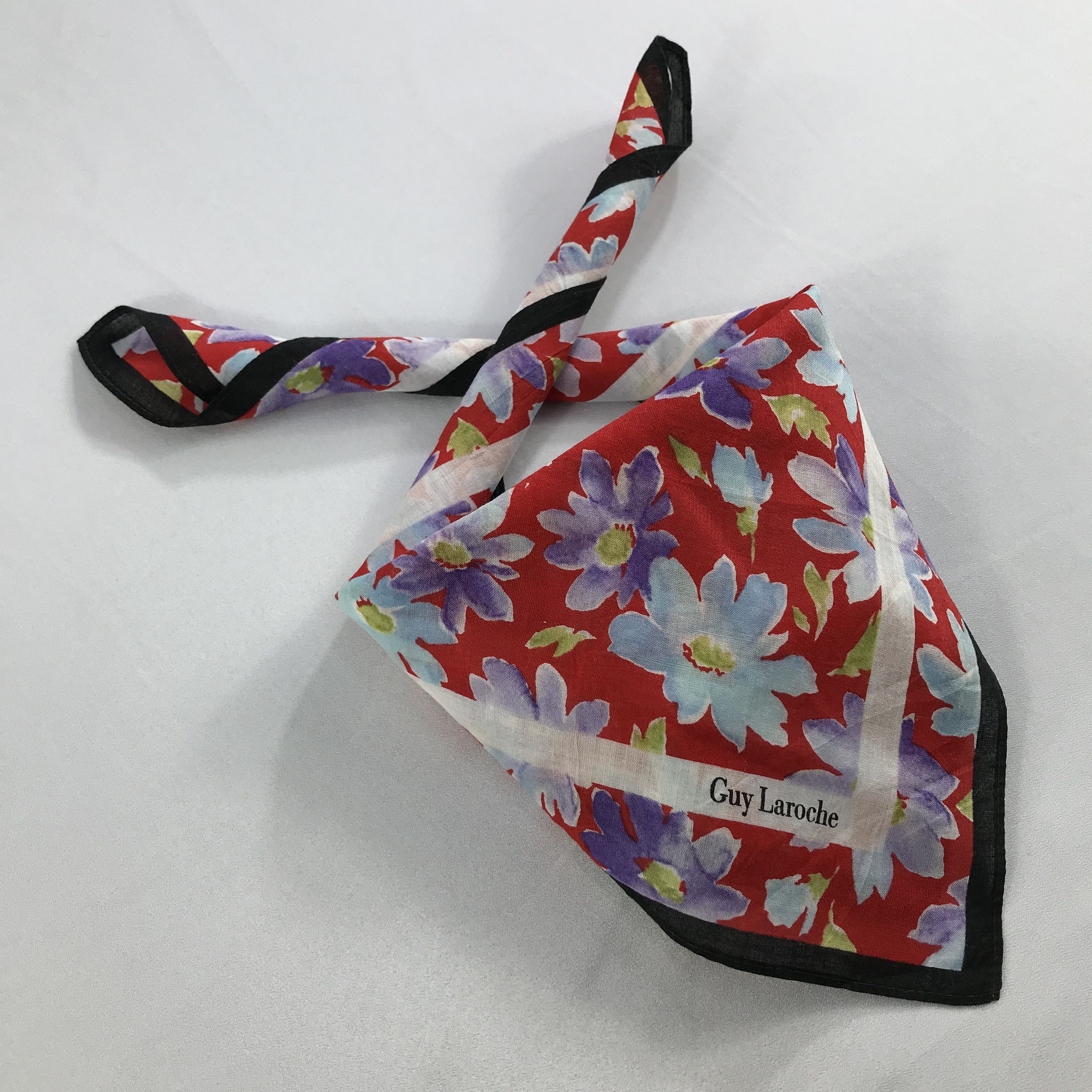 Guy Laroche × Vintage Guy Laroche Bandana / Handkerchief / Neckerchief - S2600 Size ONE SIZE - 4 Thumbnail