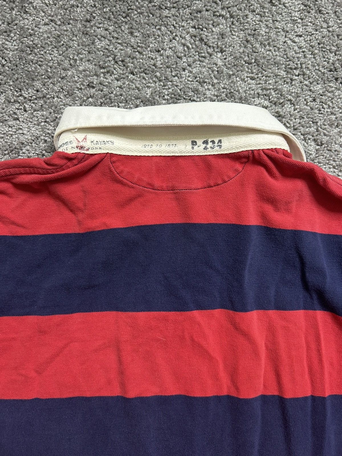 Polo Ralph Lauren Vintage 80s Polo Ralph Lauren Rugby Striped Contrast Collar Size US XL / EU 56 / 4 - 7 Thumbnail