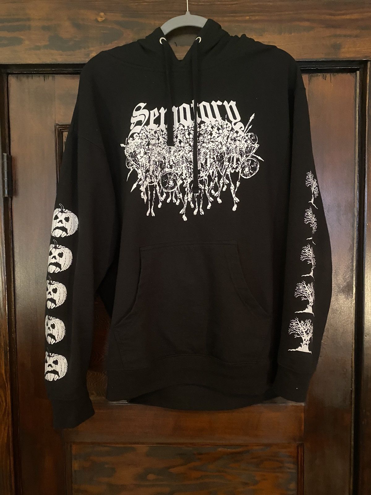 Haunted Mound Sematary Butcher House Tour Skellingtons Logo Hoodie ...