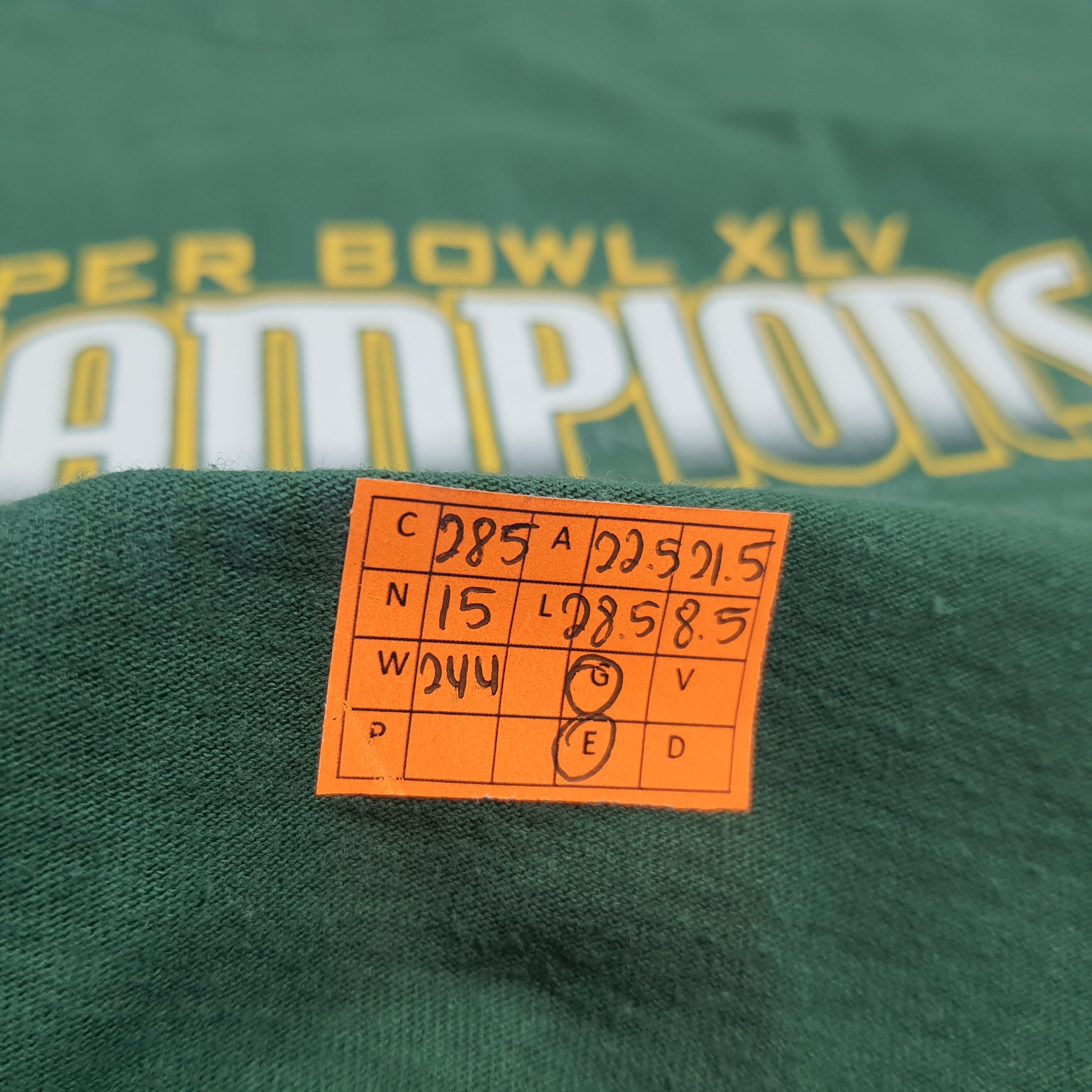 Vintage Vintage Super Bowl XLV Green Bay Packers Tshirt C285N15 Size US L / EU 52-54 / 3 - 8 Thumbnail
