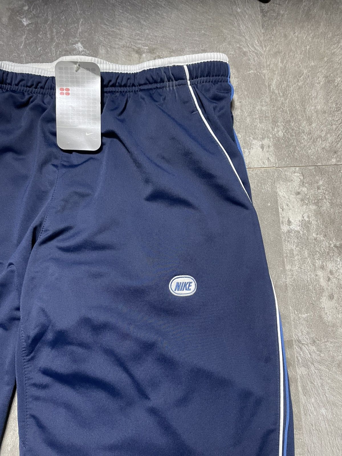 Nike NEW Nike Vintage Track Pants Blue Baggy Y2K Double Swoosh Size US 36 / EU 52 - 2 Thumbnail