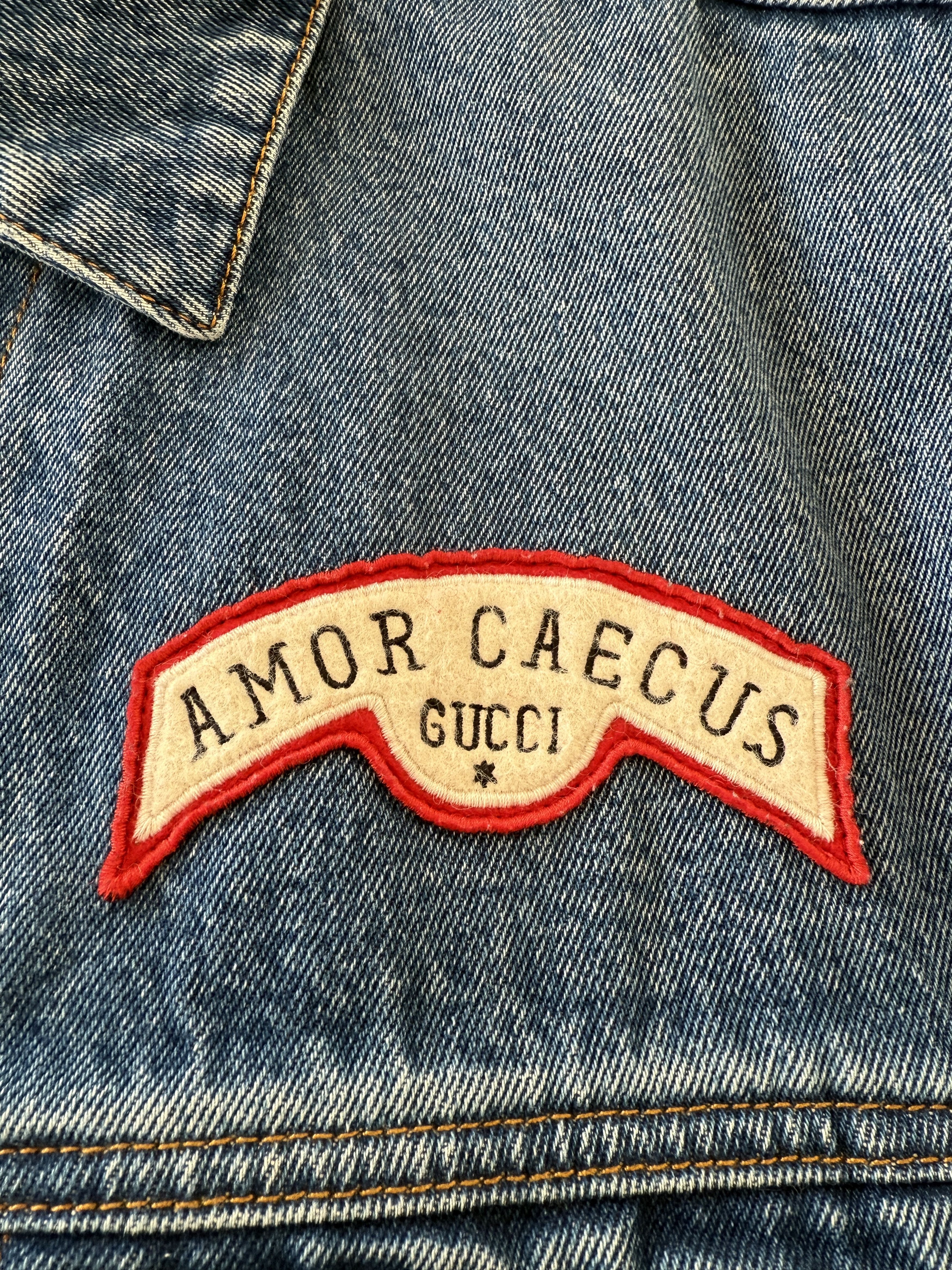 Gucci Gucci Amor Caecus Denim Jacket GUC410908 Size US S / EU 44-46 / 1 - 2 Thumbnail