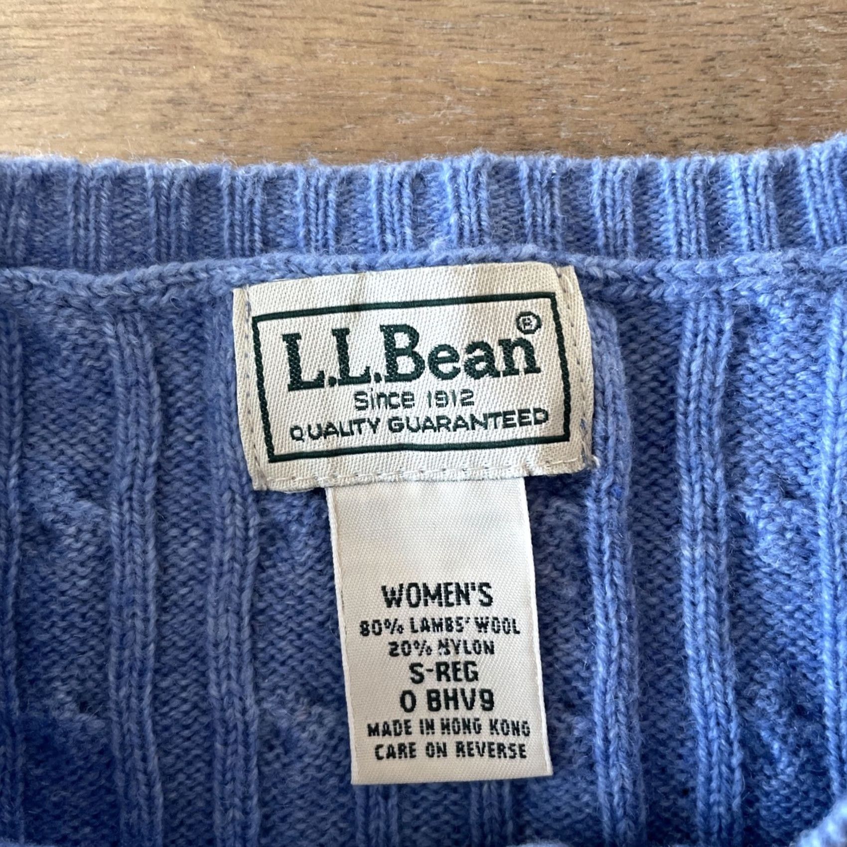 Vintage VINTAGE LL Bean Lambswool Blue Cardigan Sweater Womens Small Cable Knit Granny 90s Size S / US 4 / IT 40 - 3 Thumbnail