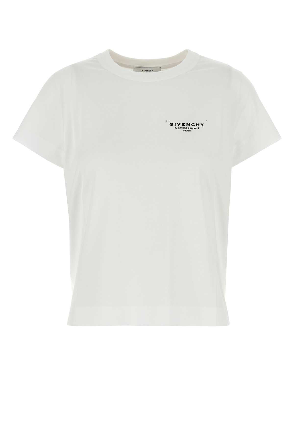 Givenchy White Cotton T-Shirt Size M / US 6-8 / IT 42-44 - 1 Thumbnail