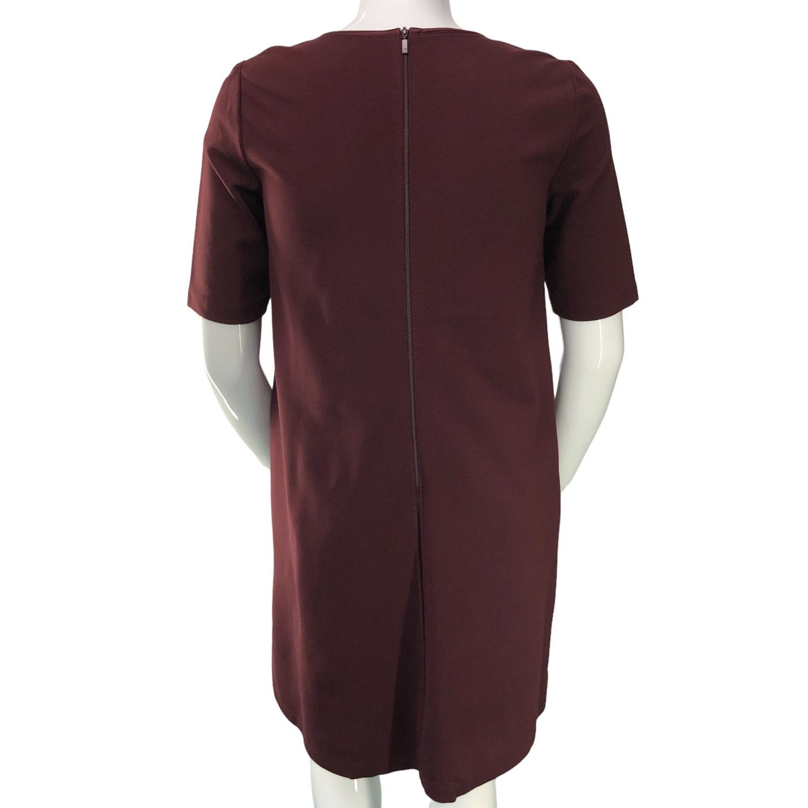 Lafayette 148 Lafayette 148 Size M Dress Shift Burgundy Back Zip Ponte Size M / US 6-8 / IT 42-44 - 8 Thumbnail