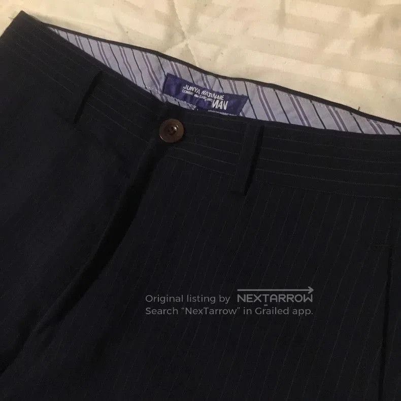 Junya Watanabe Junyawatanabe Man Gray Striped Cropped Pants. Size US 26 / EU 42 - 3 Thumbnail