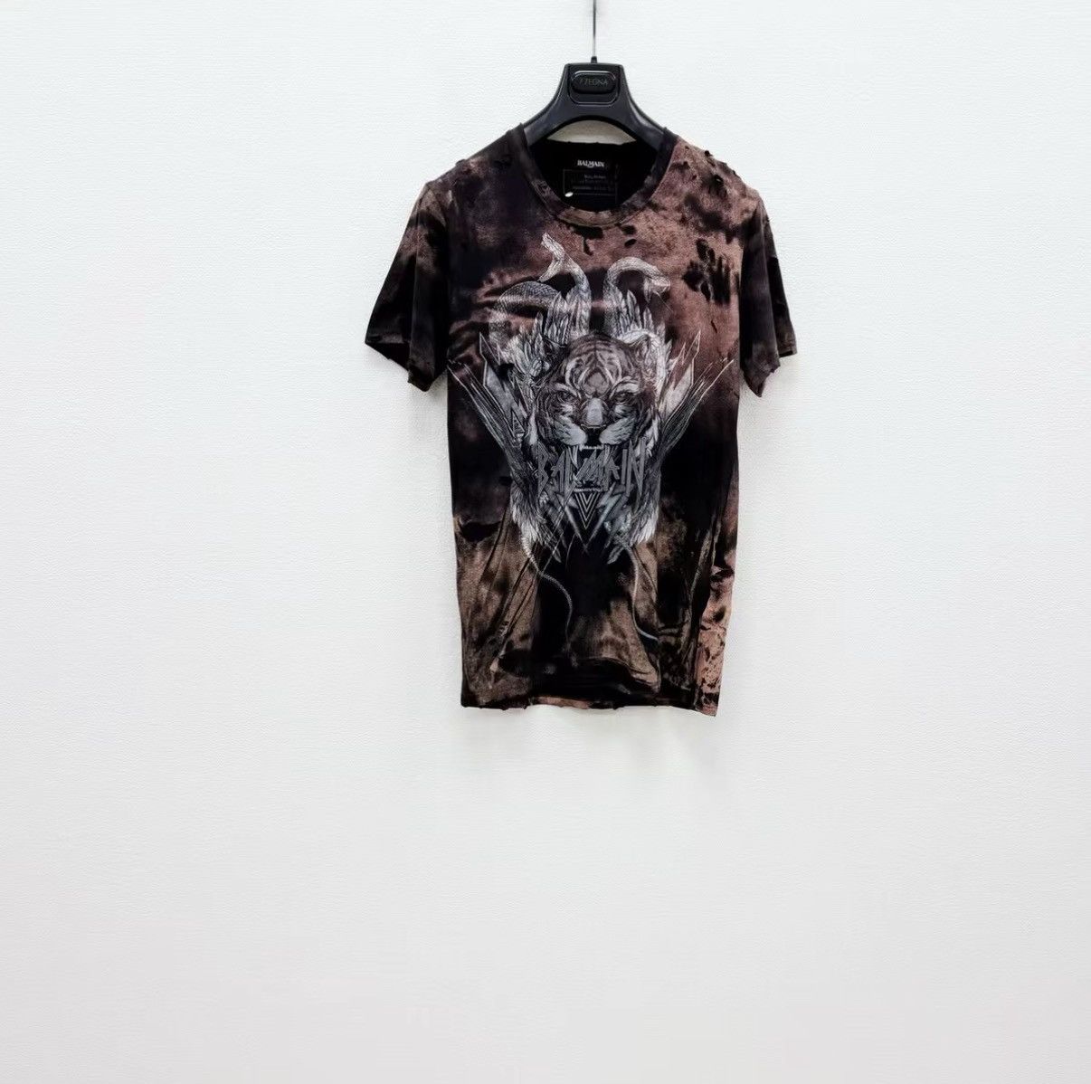 Balmain BALMAIN Tie-Dye Vintage Destroyed Short Sleeve T-shirt J30 Size US M / EU 48-50 / 2 - 1 Thumbnail