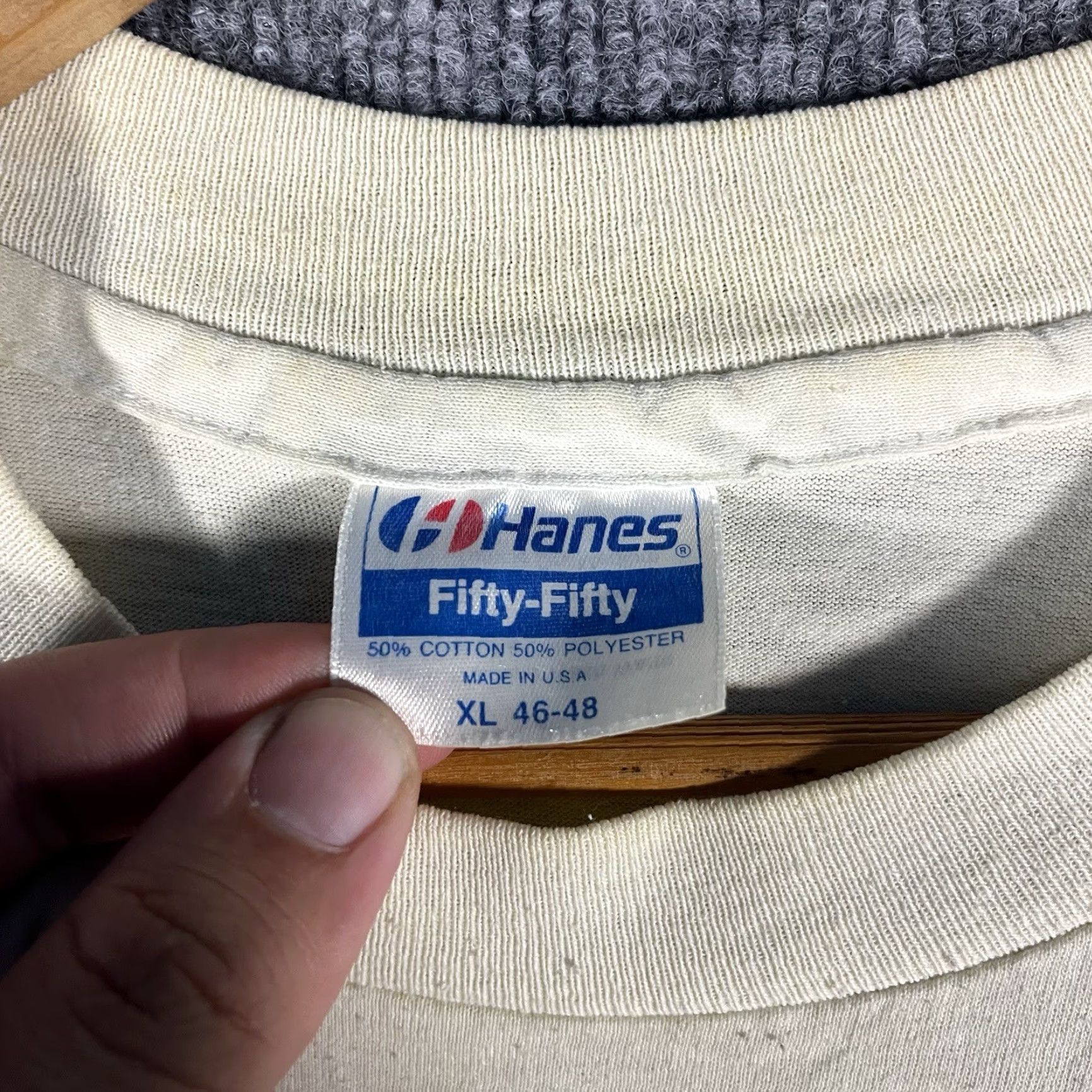 Hanes VINTAGE Hanes Operation Desert Storm Eagle T-Shirt Mens XL White 90s Military USA Support Troops Size US XL / EU 56 / 4 - 7 Thumbnail