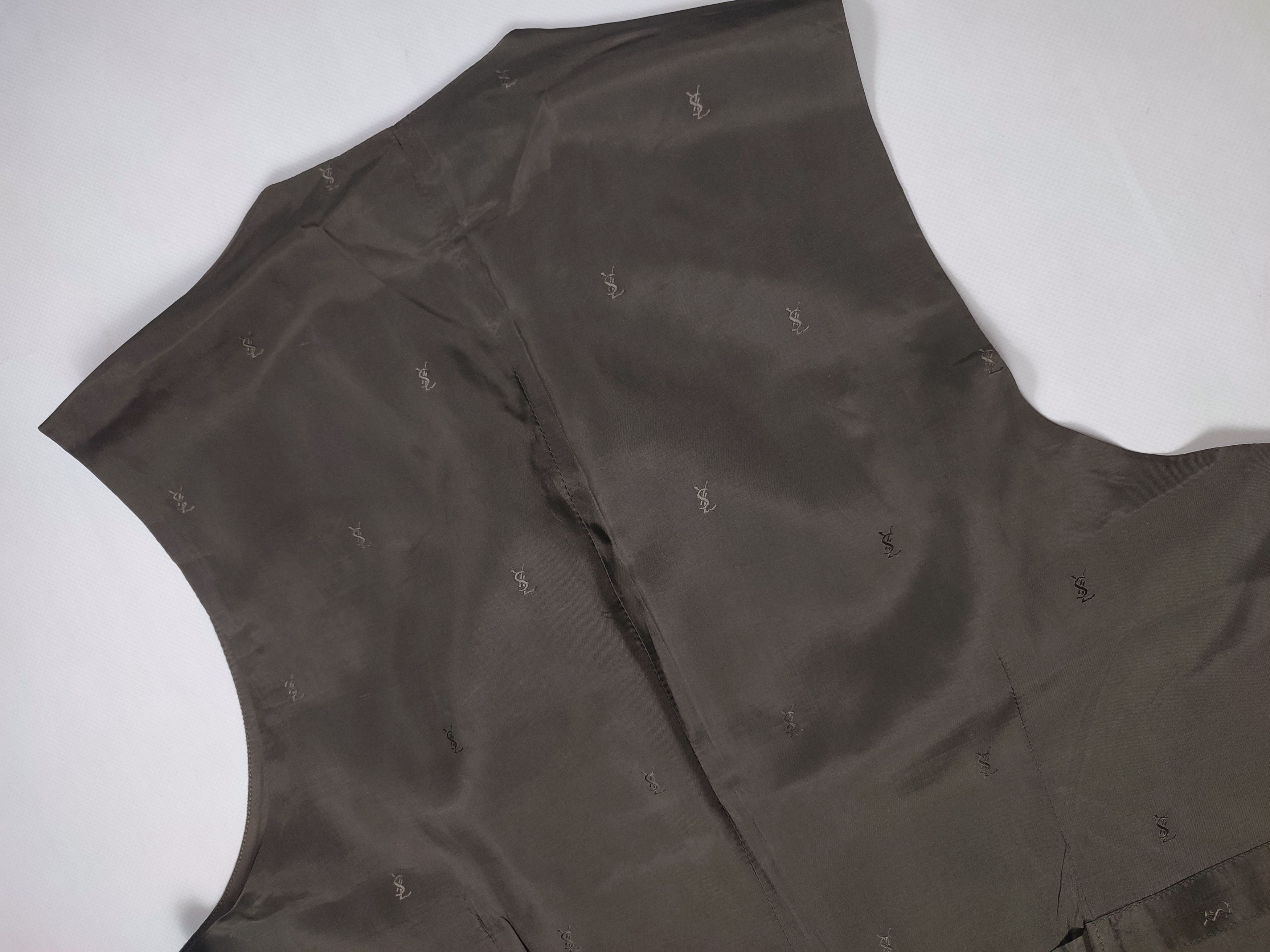 Vintage YSL khaki wool suit vest Size 38R - 7 Thumbnail