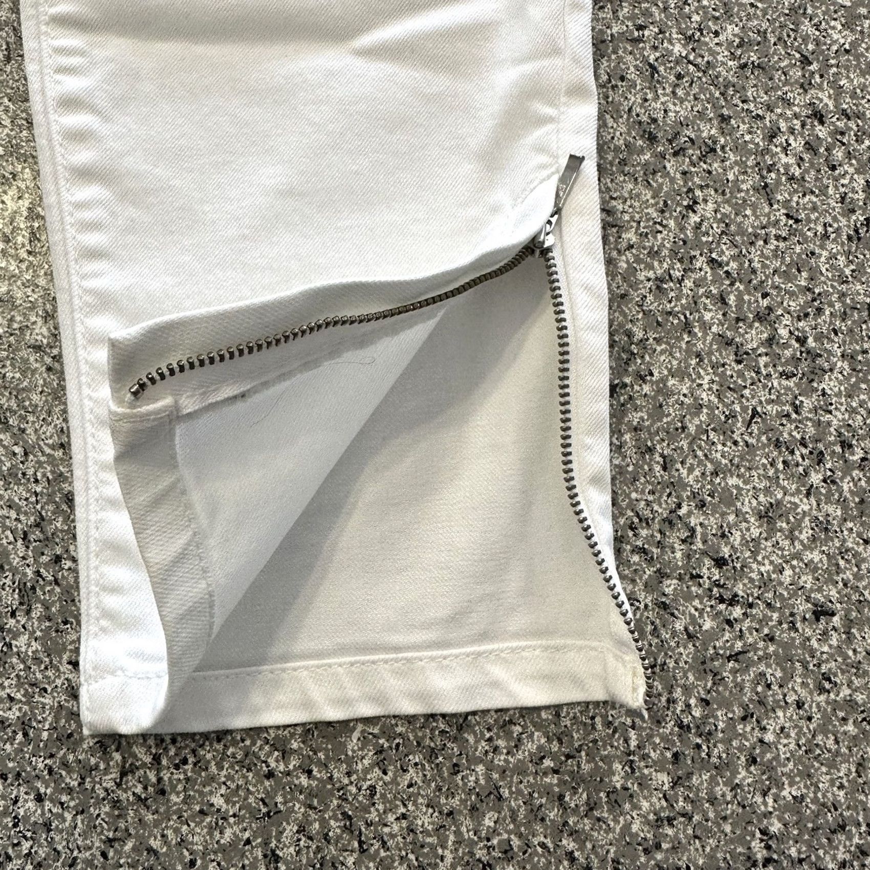 Vintage The Limited White Denim Jeans Womens 10 Skinny 32x28 Ankle Zip Stretch 917 5-Pocket Size 24" / US 00 / IT 34 - 4 Thumbnail