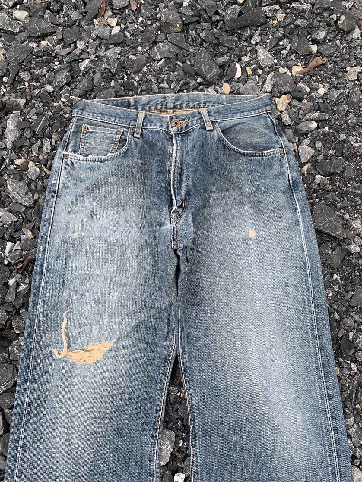 Edwin VINTAGE EDWIN 505 SELVEDGE RUSTY DISTRESSED JAPANESE DENIM Size US 31 - 7 Thumbnail