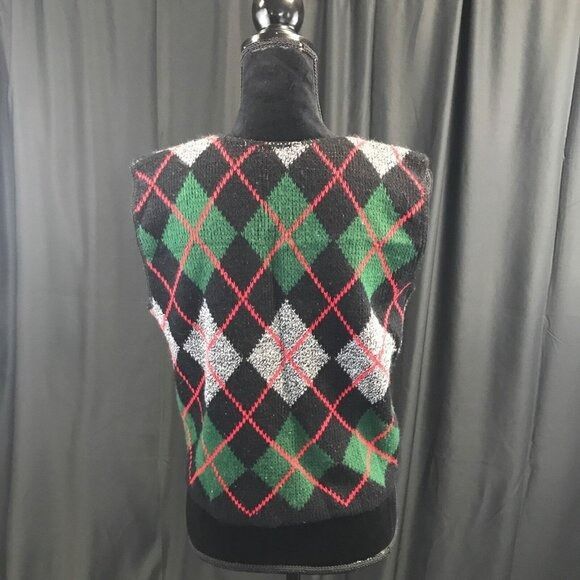 Vintage Vintage Huntington Ridge hand knitted stripes squares vest Size US L / EU 52-54 / 3 - 3 Thumbnail