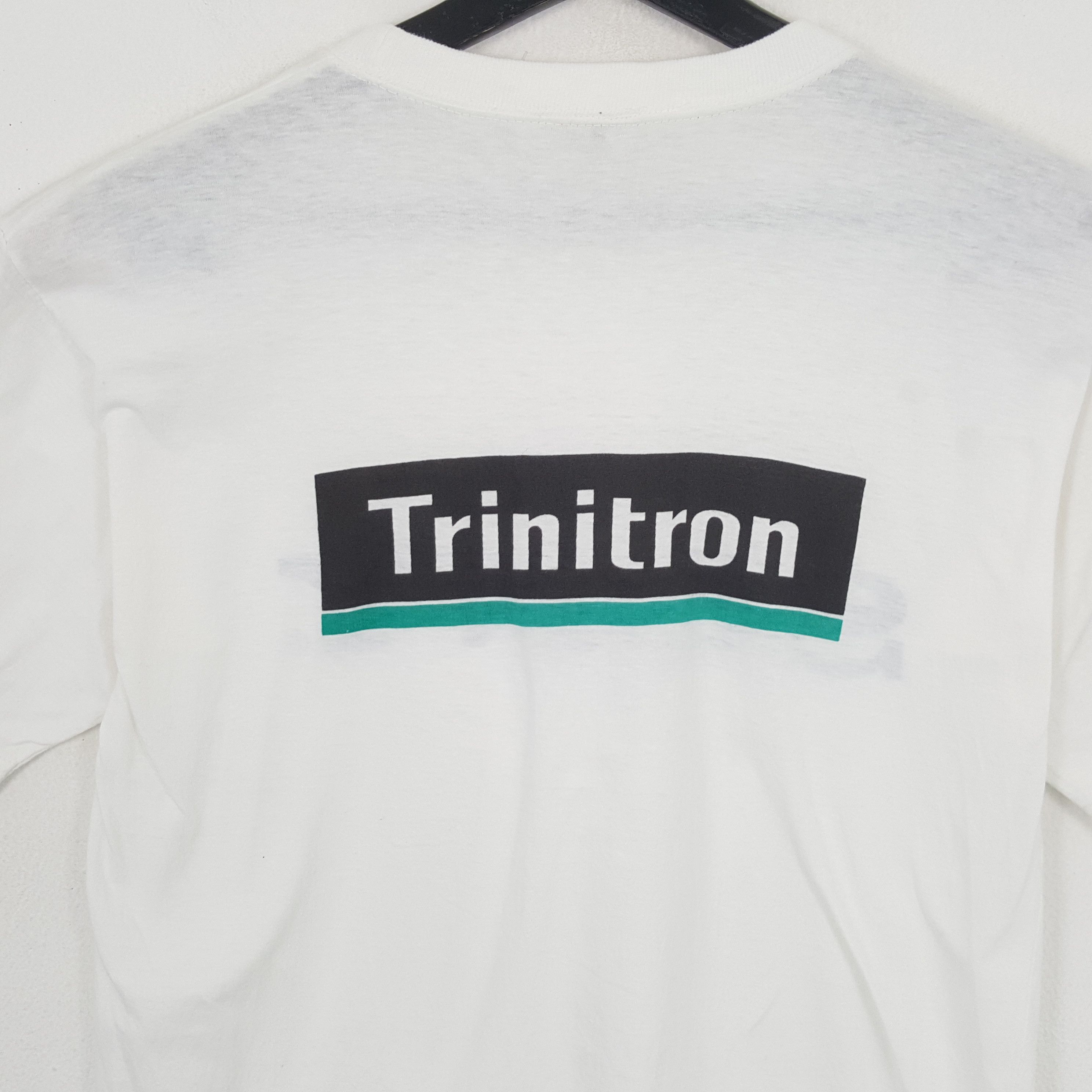 Sony × Vintage SONY TRINITRON Center Spellout Design Tshirt Size US M / EU 48-50 / 2 - 4 Thumbnail