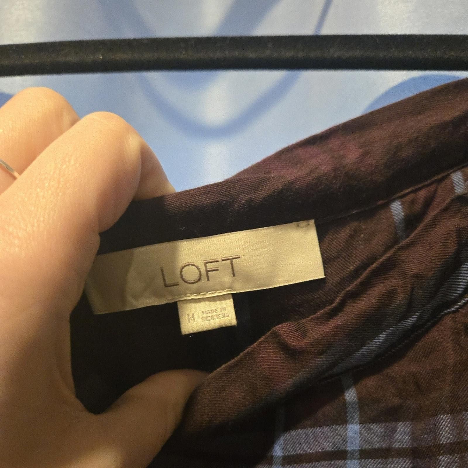 Designer Loft Plaid Blouse Size M / US 6-8 / IT 42-44 - 6 Thumbnail