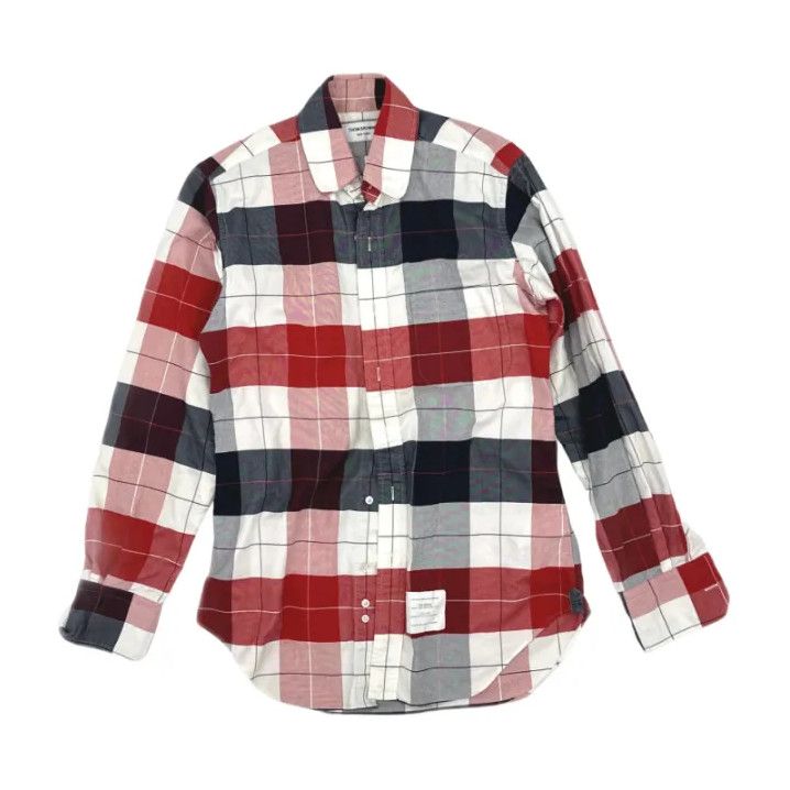 Thom Browne Thom Browne Plaid Long Sleeve Shirt Size US S / EU 44-46 / 1 - 1 Thumbnail