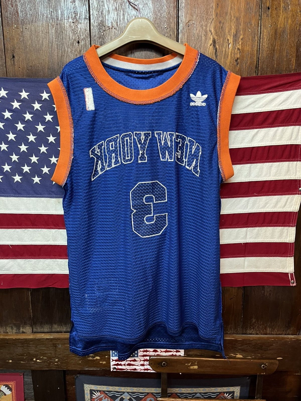 Adidas New York Knicks John Starks #3 Adidas NBA HWC Jersey Size US XL / EU 56 / 4 - 9 Thumbnail
