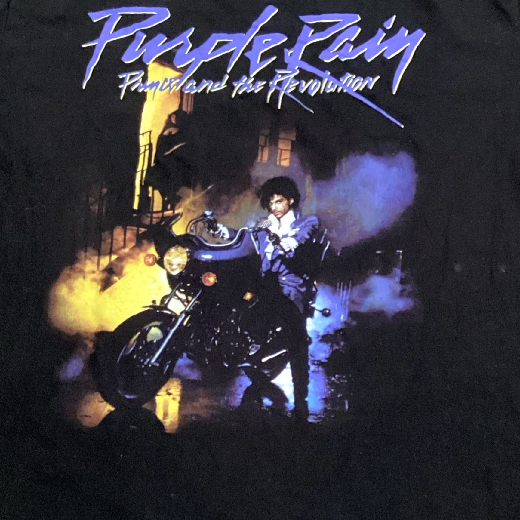Prince The Prince Estate Official & Approved Prince Shirt Black Large Mens 100% Cotton Graphic Purple Rain Size US 33 - 2 Thumbnail