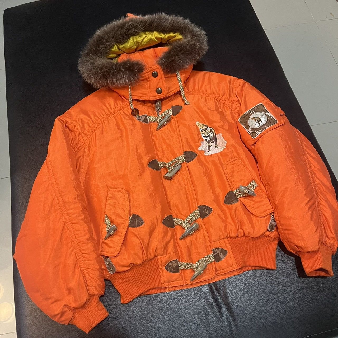 Phenix Vintage Phenix Fox Hooded Down Jacket Ski Wear Orange Size US M / EU 48-50 / 2 - 5 Thumbnail