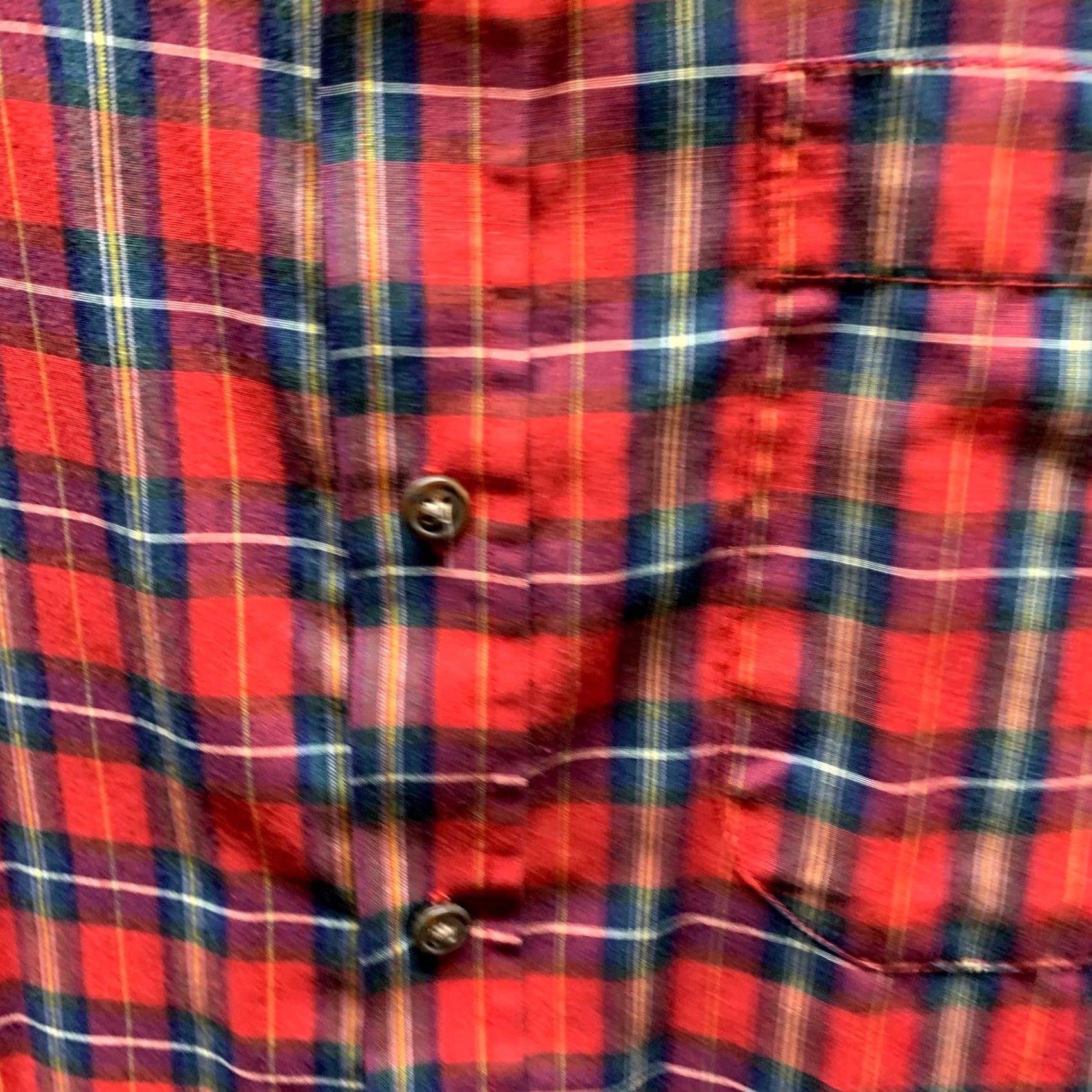 Vintage VINTAGE Puritan Shirt Mens XL Red Green Blue Button Up Casual Plaid Hawaiian Aloha Shirt Long Sleeve Collared Button-Down Vintage Size US XL / EU 56 / 4 - 4 Thumbnail