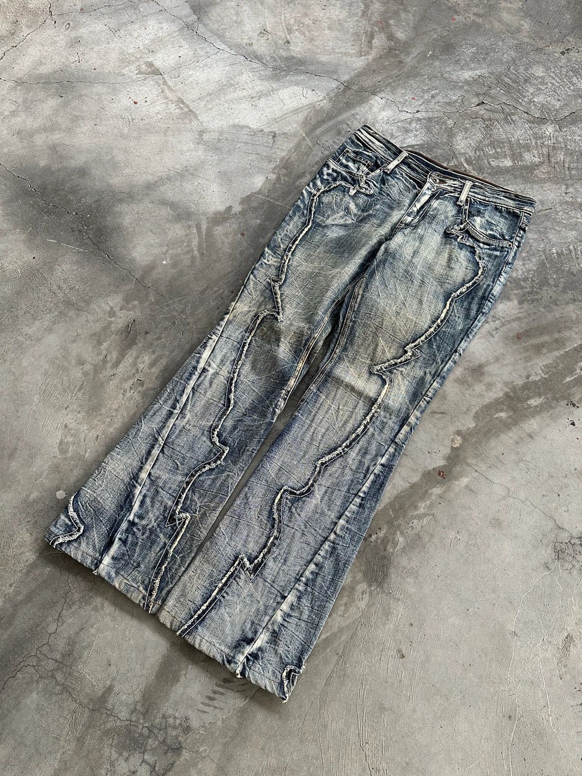 Hysteric Glamour × If Six Was Nine × semanticdesign 💥 Rare Semantic Design Flare Jeans Size US 32 / EU 48 - 4 Thumbnail