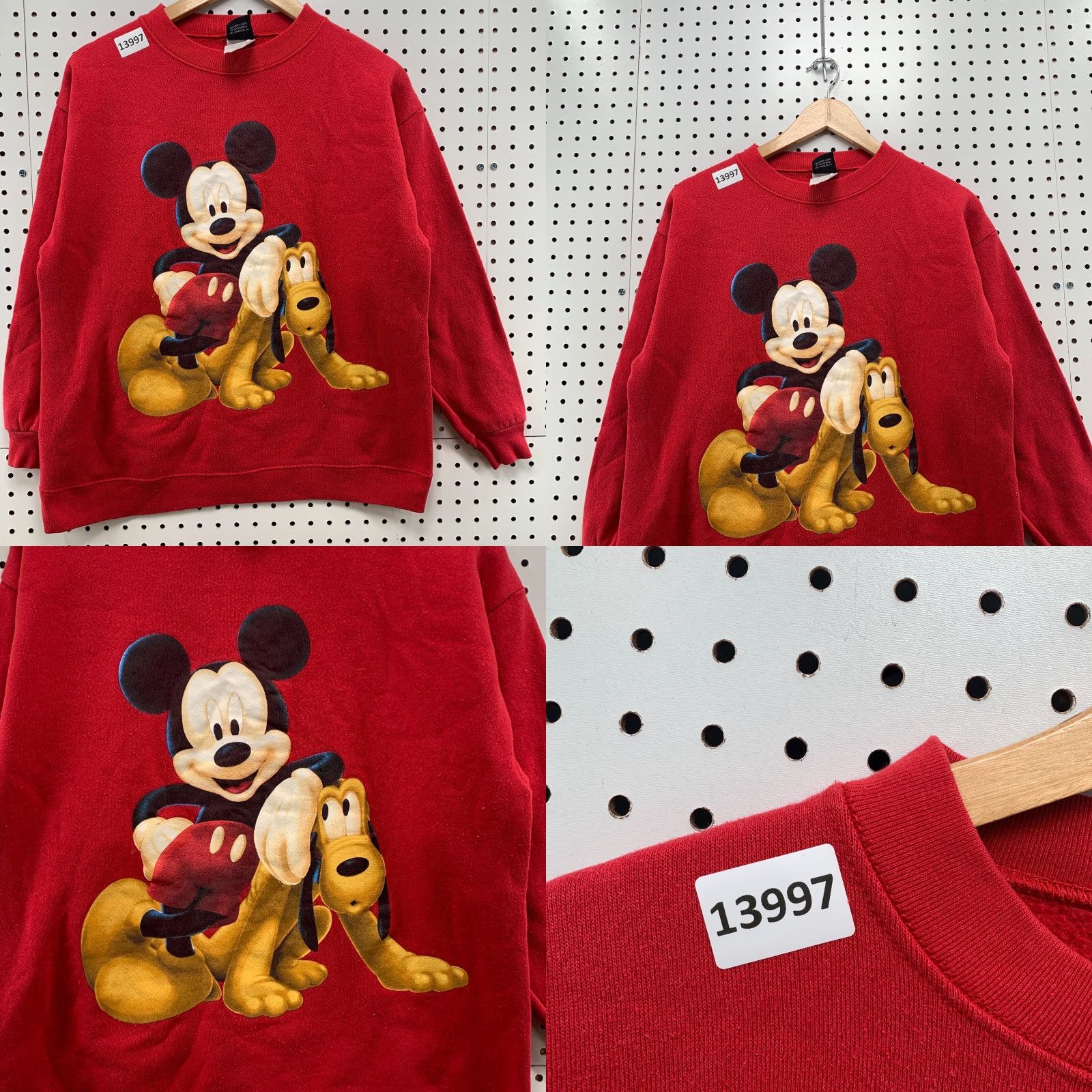 Disney VINTAGE Disney Mickey Sweatshirt Unisex Adults S Red Crewneck 90s Mickey Mouse Palooza? Size US S / EU 44-46 / 1 - 8 Thumbnail