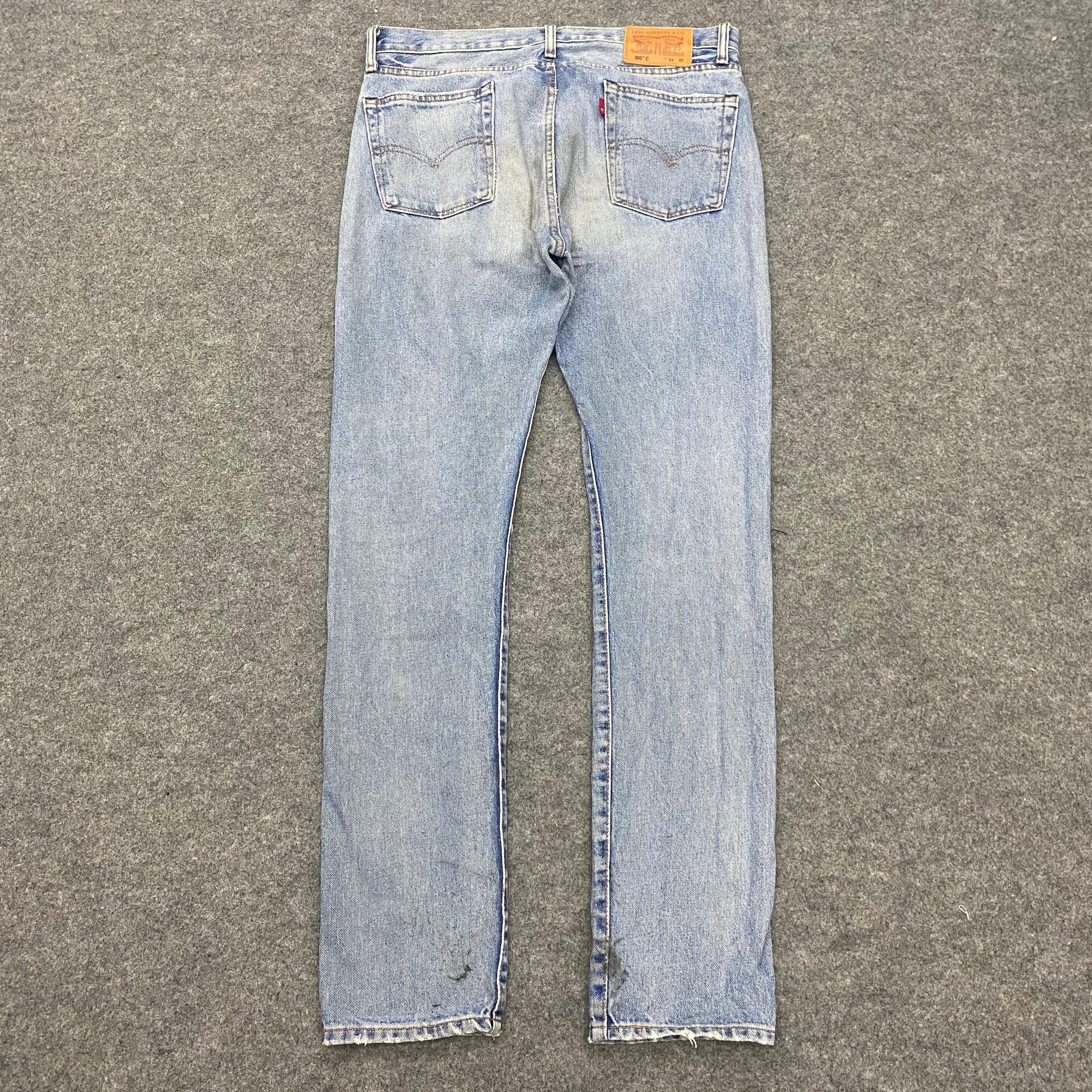 Levi's 💥Best Offer💥Vintage Levis 505 Distressed Denim Size US 36 / EU 52 - 3 Thumbnail