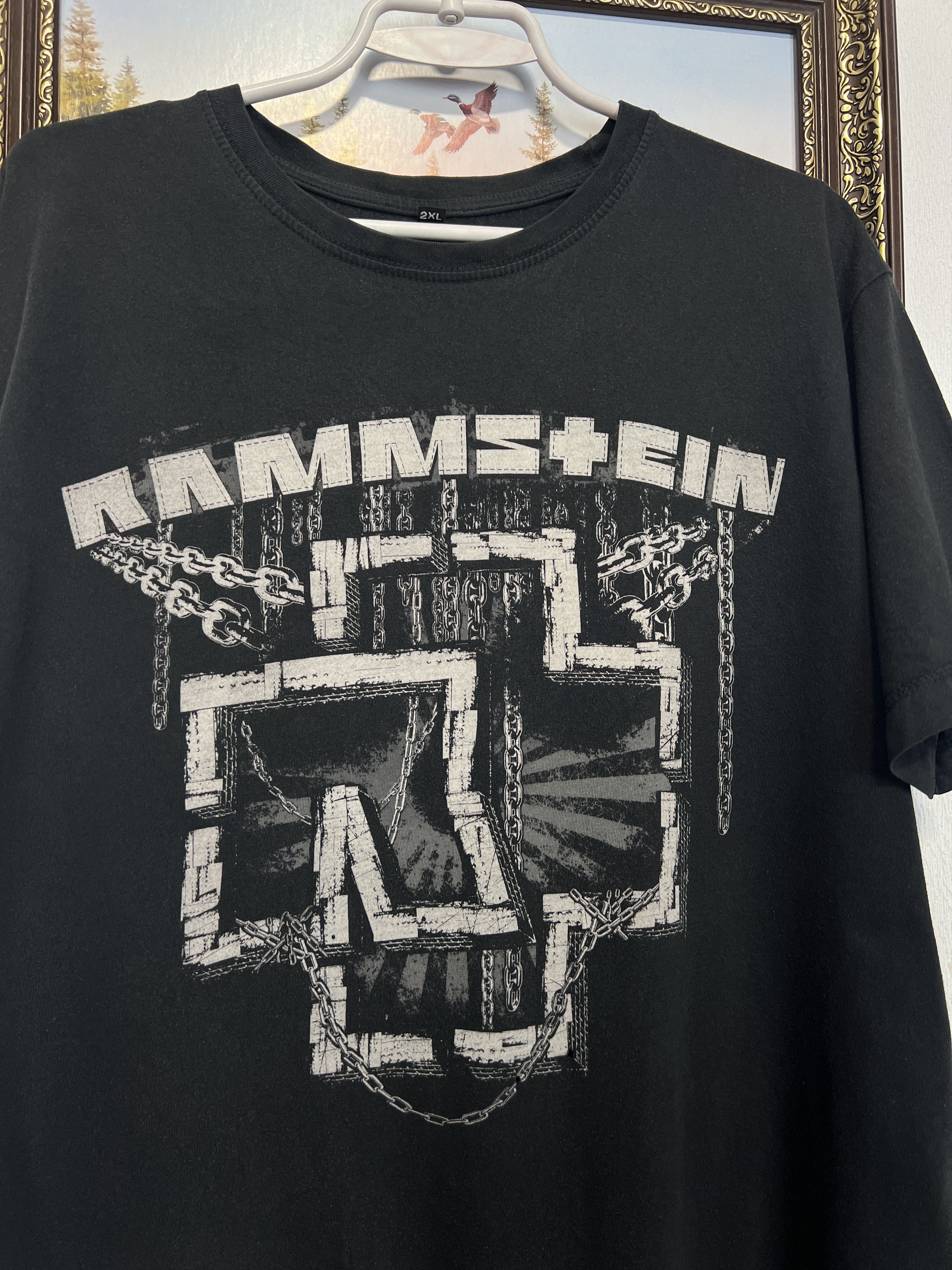 Vintage Rammstein In Ketten Band Shirt Over Print Tee Jersey Trikot Size US XXL / EU 58 / 5 - 3 Thumbnail