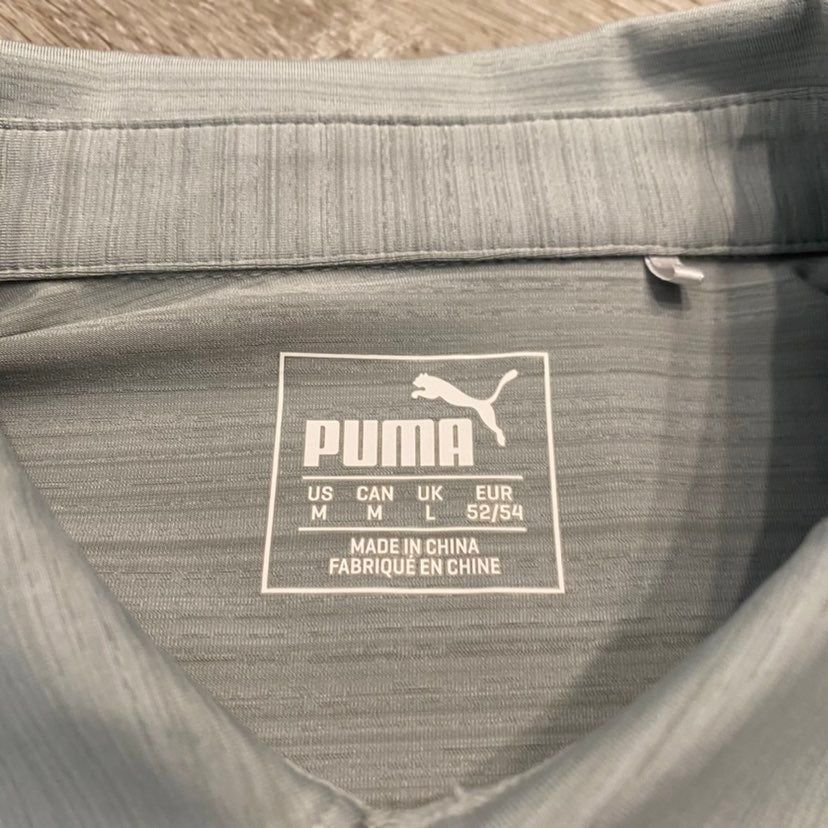 Puma Puma Grey Buttonup Polo Shirt Men Medium Bin G-6 Size US M / EU 48-50 / 2 - 3 Thumbnail