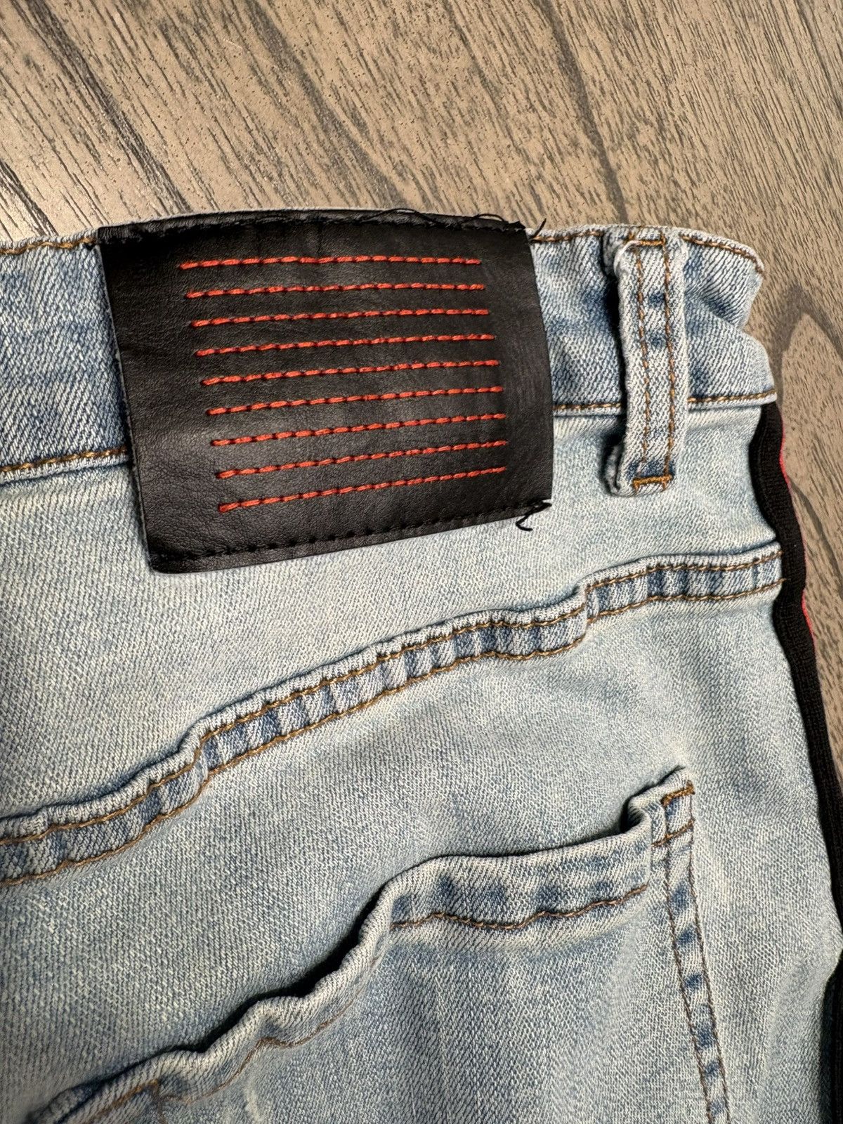 SERENEDE Blue Serenede Jeans with Red Stripes Size US 34 / EU 50 - 4 Thumbnail
