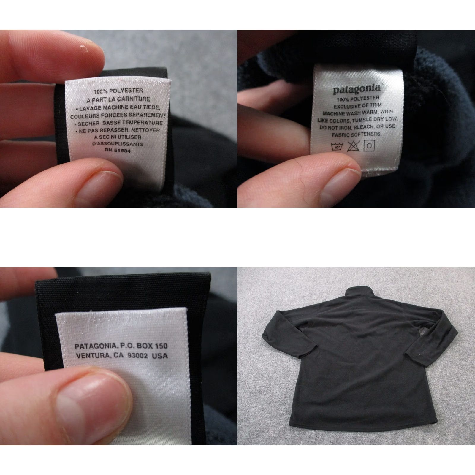 Patagonia Patagonia Jacket Mens XL Black Capilene Fleece Pullover Hiking Camping Windbreaker 1/4 Zip Thermal Lightweight Wind-Resistant Logo Regular" Size US XL / EU 56 / 4 - 8 Thumbnail