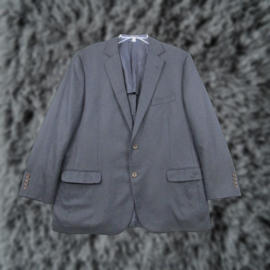 Brooks Brothers Brooks Brothers Makers 1818 Sport Coat Gray Wool 46R Blazer Mens (Jacket) Regular Notch Lapel Four-Button Vintage No? Size 46R - 1 Thumbnail