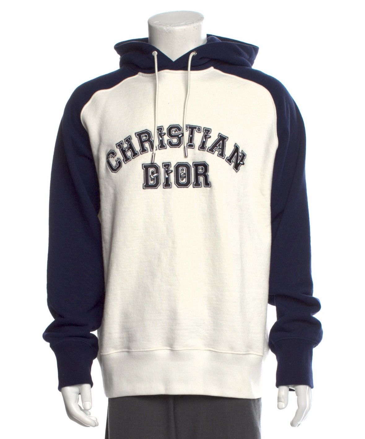 image of Dior X Kenny Scharf Varsity Hoodie - $2,300 Value in White, Men's (Size Small)