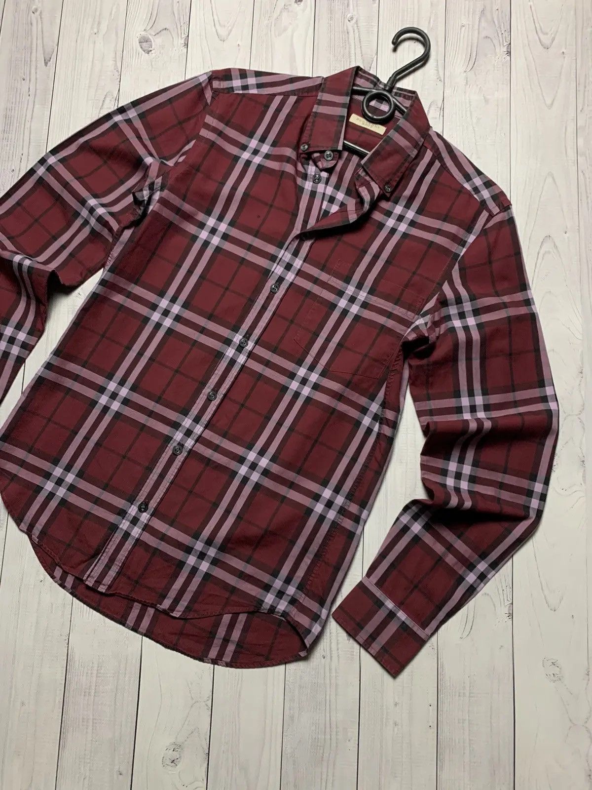 Burberry Vintage plaid Burberry shirt long sleeves red rare S Size US S / EU 44-46 / 1 - 2 Thumbnail