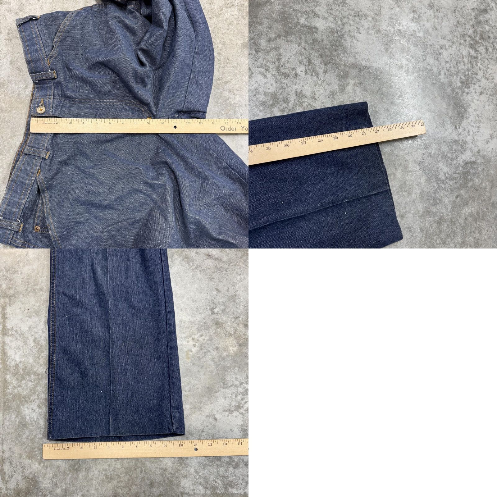 Levi's VINTAGE Levi's Action Slacks Pants Mens Blue Denim Orange Tab Straight Leg 70s Size US 36 / EU 52 - 8 Thumbnail