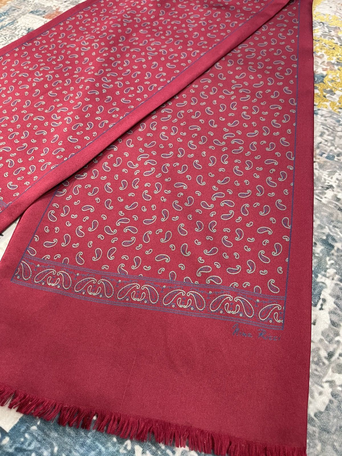 Nina Ricci VINTAGE NINA RICCI PAISLEY SILK SCARVES Size ONE SIZE - 3 Thumbnail