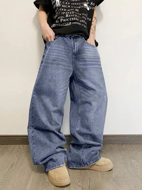 Jean VIntage RETRO 90s Wide denim jeans Size US 30 / EU 46 - 4 Thumbnail