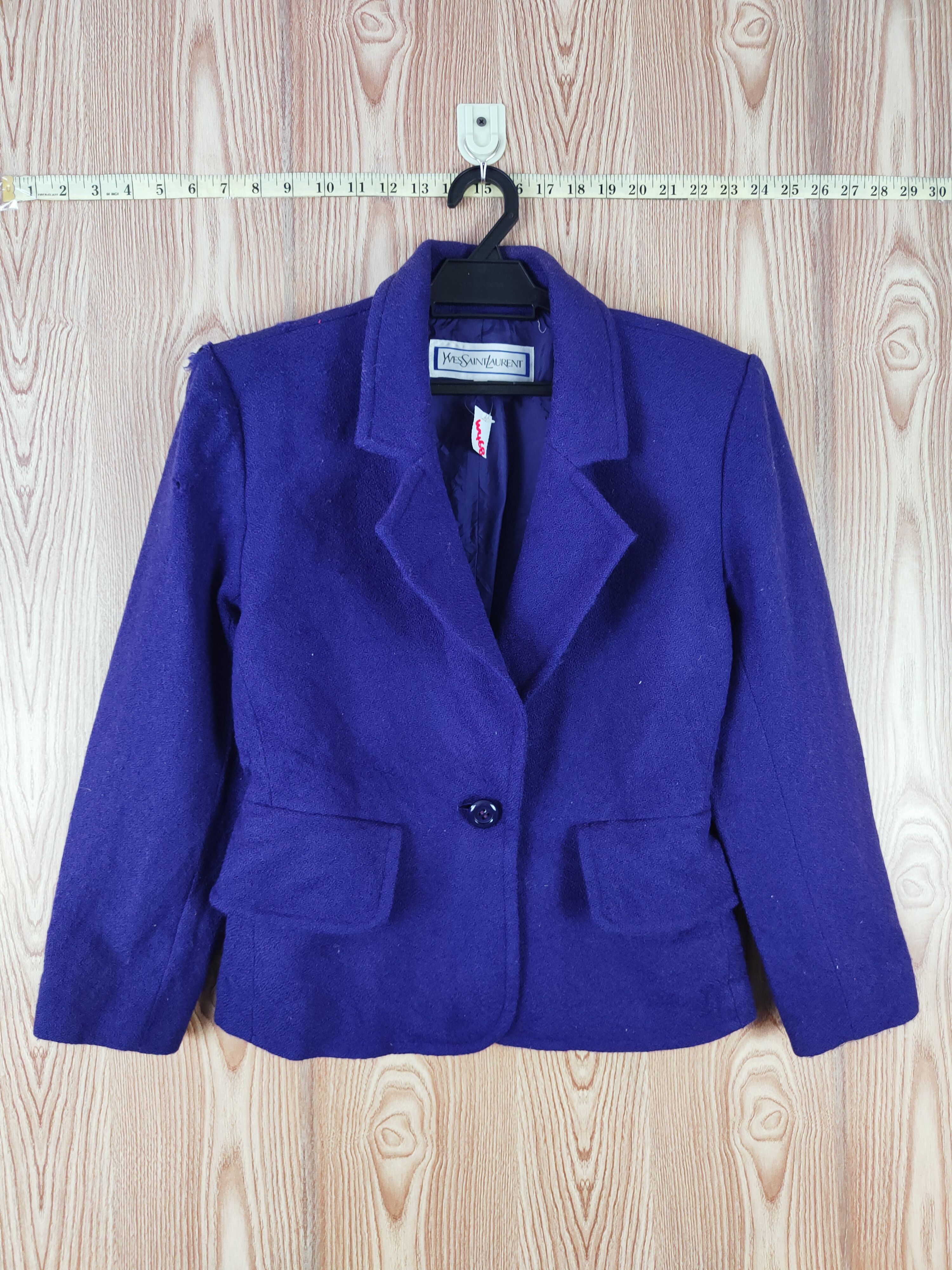 Yves Saint Laurent Yves Saint Laurent ripped vintage Purple Jackets #W468 Size M / US 6-8 / IT 42-44 - 1 Thumbnail
