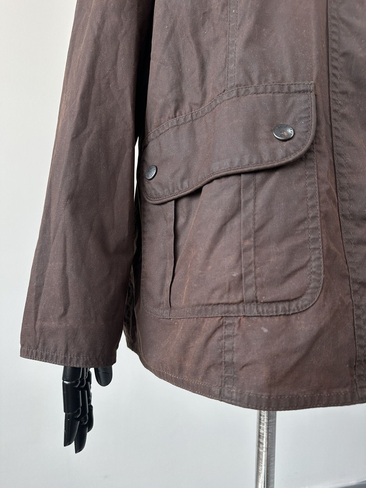 Barbour Ladies BARBOUR Flyweight Wax Utility Brown Coat Jacket UK 18 Size XL / US 12-14 / IT 48-50 - 11 Thumbnail