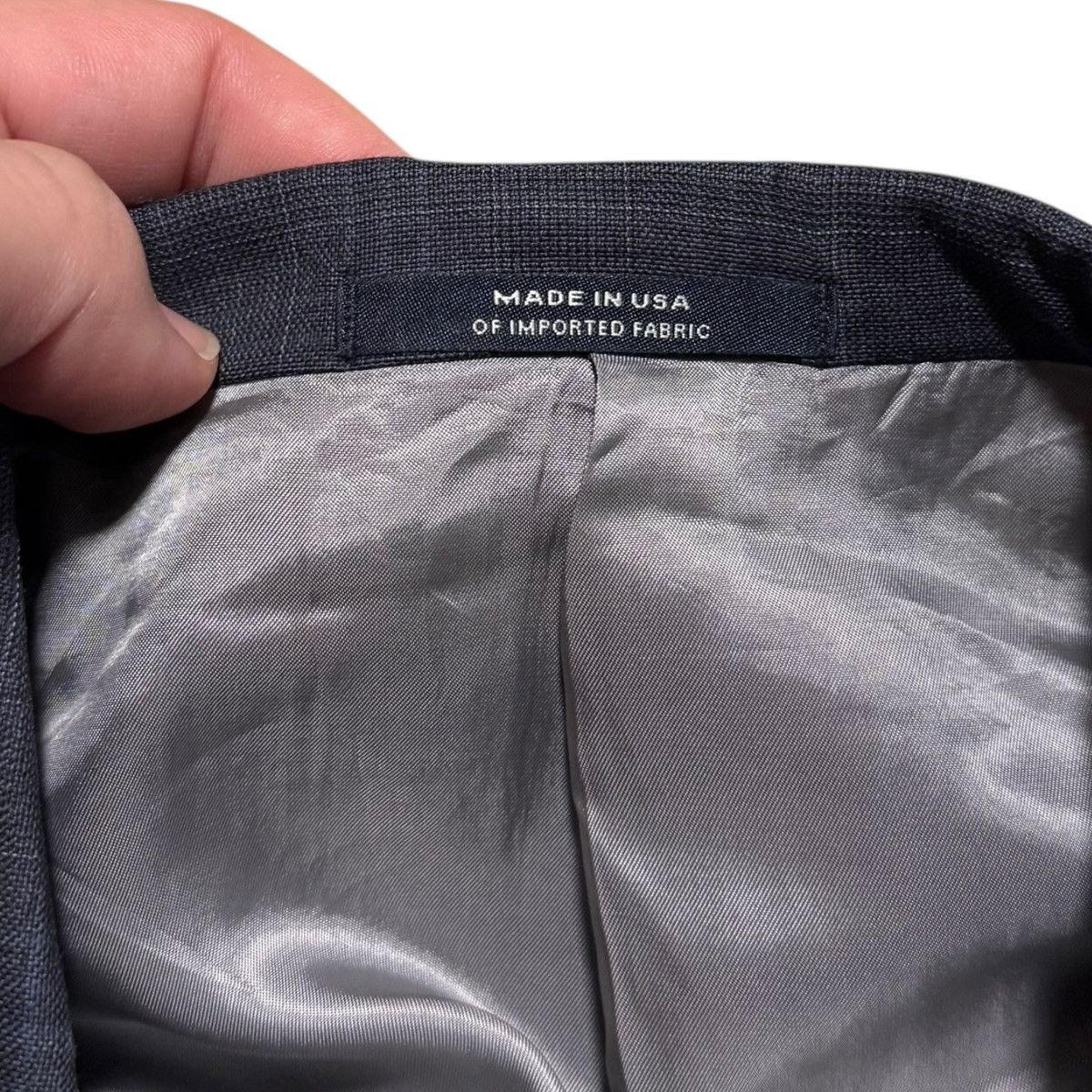Hart Schaffner Marx Dillards Hart Schaffner Marx Navy Crosshatch Wool Blazer 44L Size 44L - 5 Thumbnail