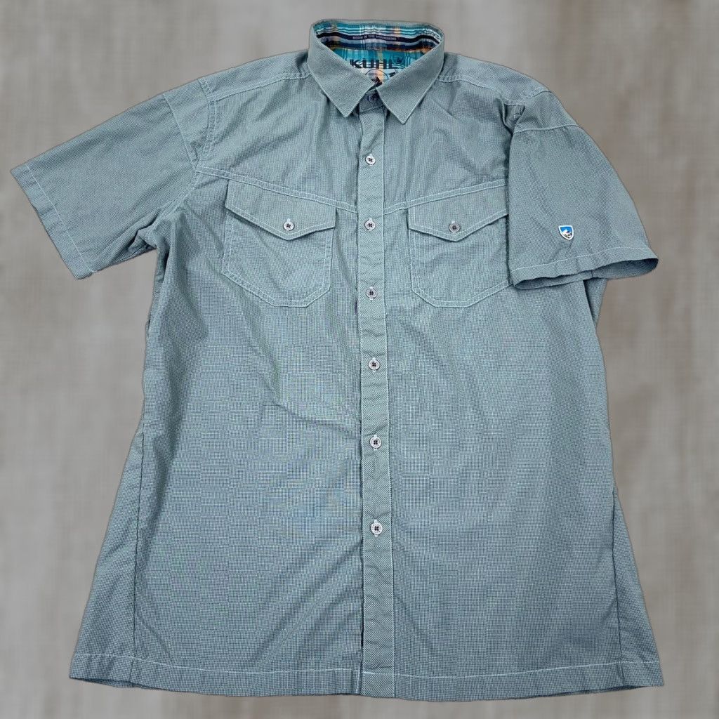 Vintage Kuhl Shirt Men Small Green Plaid Button-Up Pocket Eluxur Performance Camp Hiking All Seasons UV Size US S / EU 44-46 / 1 - 1 Thumbnail