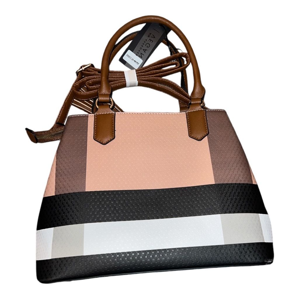 Other Deluxity Brown Black Plaid Tote Bag Size ONE SIZE - 4 Thumbnail