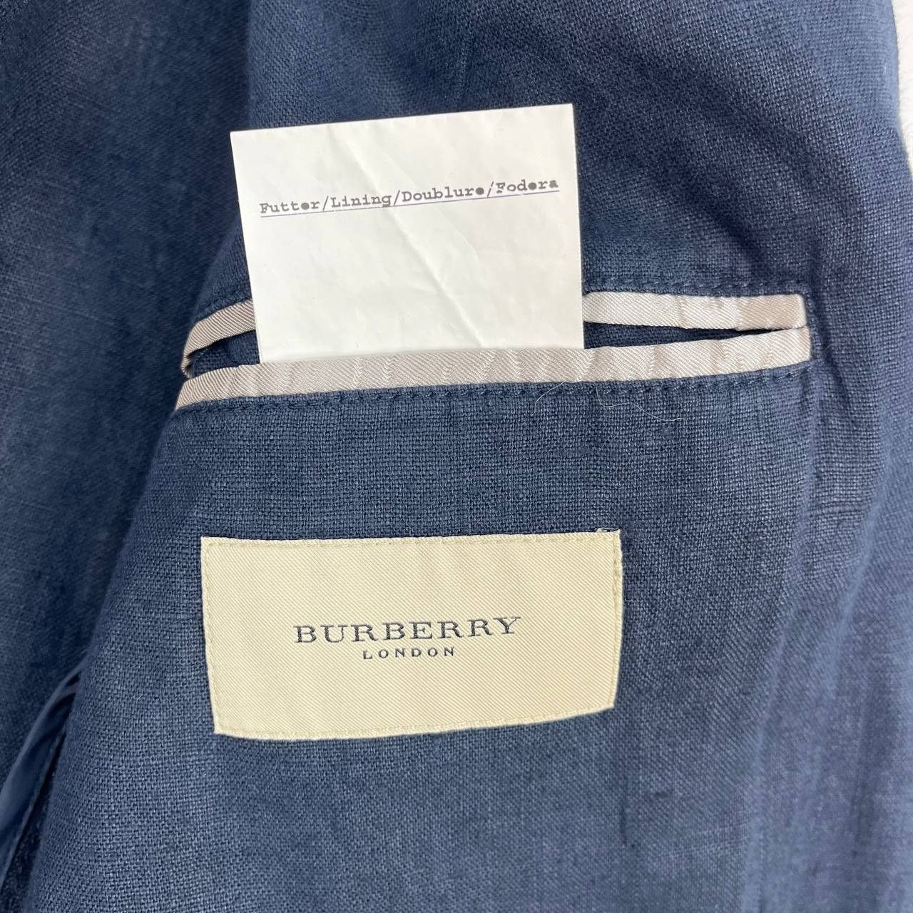 Burberry Burberry London Navy Blue Linen Blazer Size 52 Size US L / EU 52-54 / 3 - 4 Thumbnail