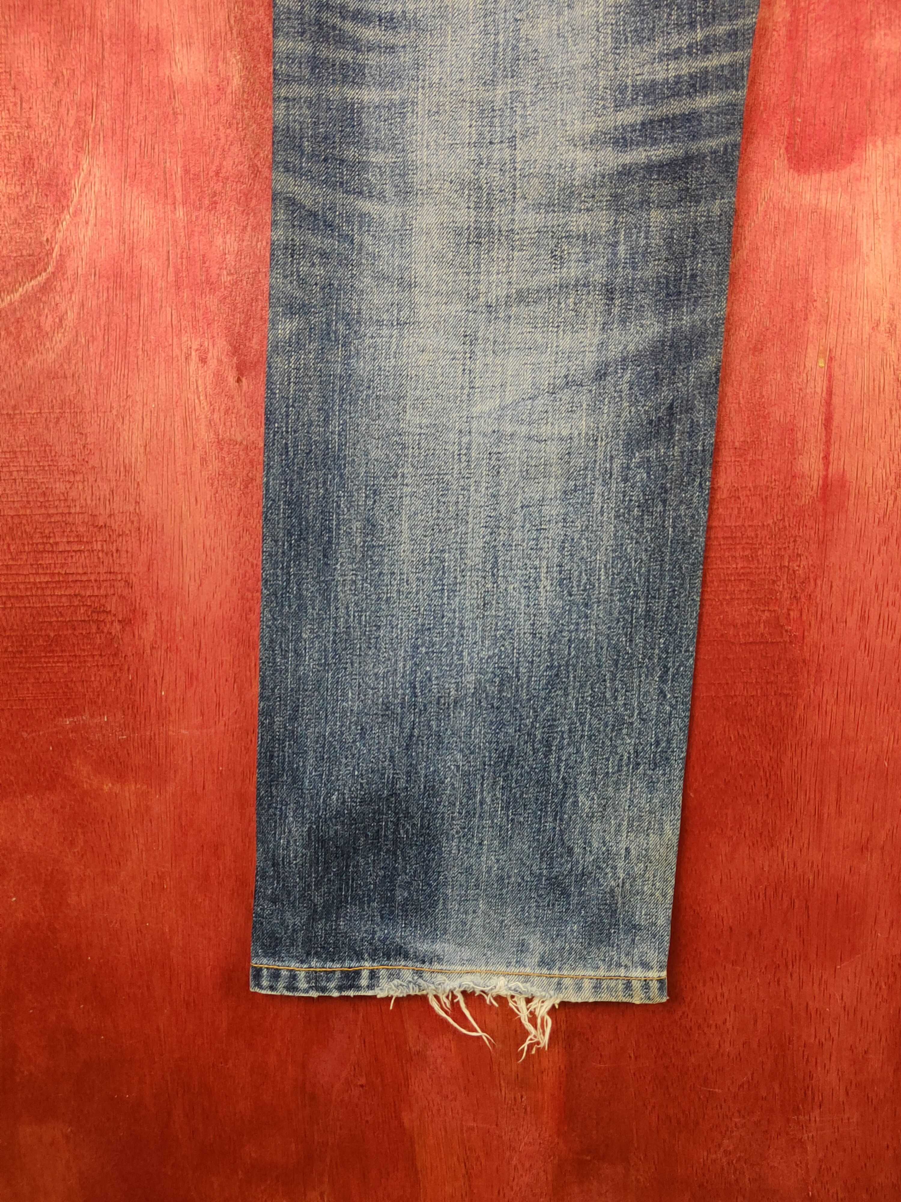 Japanese Brand Uniqlo Dark Blue Faded Distressed Ripped Jeans #S2195 Size US 34 / EU 50 - 10 Thumbnail