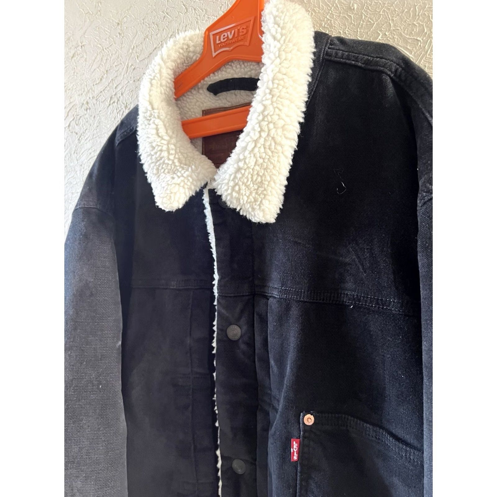 Levi's Levi's Trucker Jacket 2XL Black Mens Vintage N/A 90s Classic Hoodie? Size US XXL / EU 58 / 5 - 4 Thumbnail
